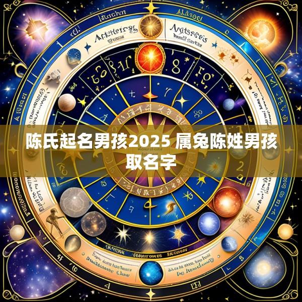 陈氏起名男孩2025 属兔陈姓男孩取名字