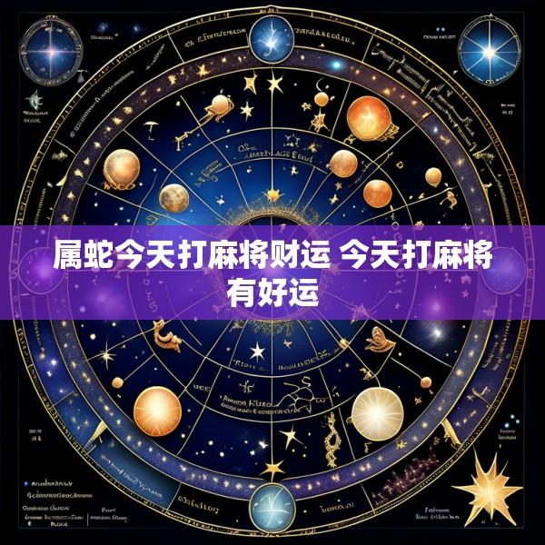 属蛇今天打麻将财运 今天打麻将有好运