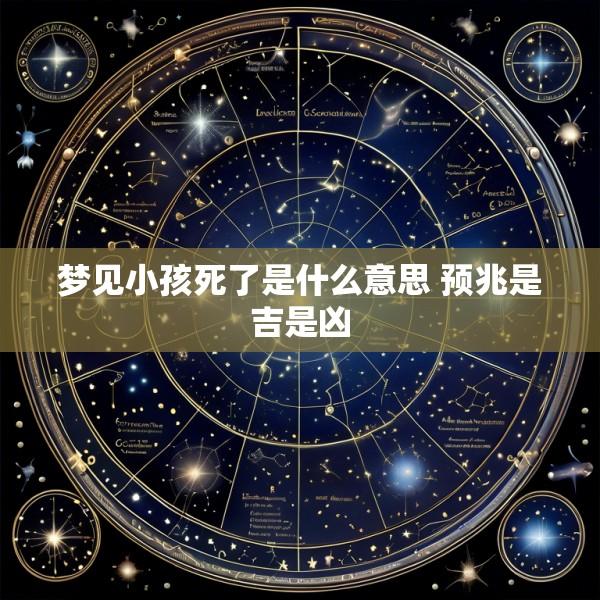 梦见小孩死了是什么意思 预兆是吉是凶