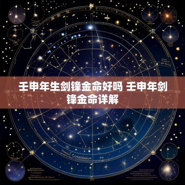 壬申年生剑锋金命好吗 壬申年剑锋金命详解