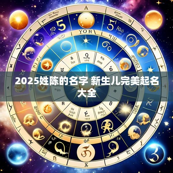 2025姓陈的名字 新生儿完美起名大全