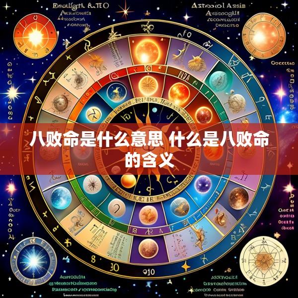 八败命是什么意思 什么是八败命的含义