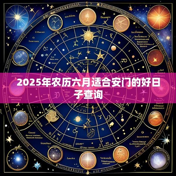 2025年农历六月适合安门的好日子查询