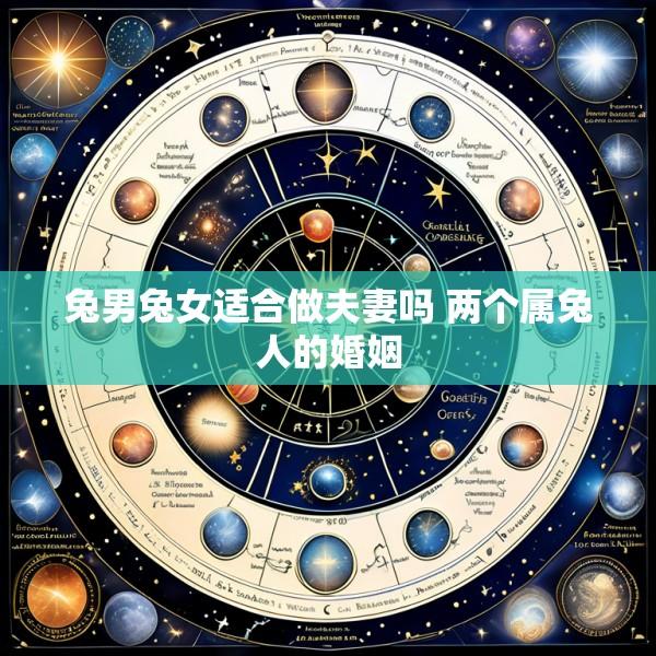 兔男兔女适合做夫妻吗 两个属兔人的婚姻