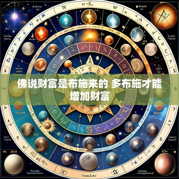 佛说财富是布施来的 多布施才能增加财富