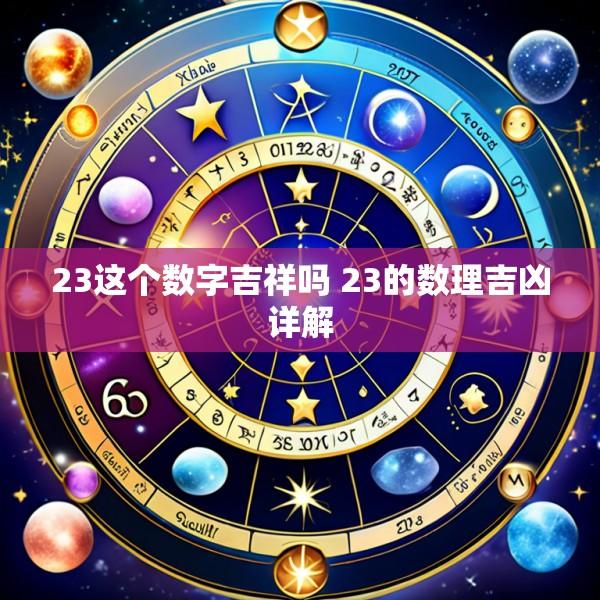 23这个数字吉祥吗 23的数理吉凶详解