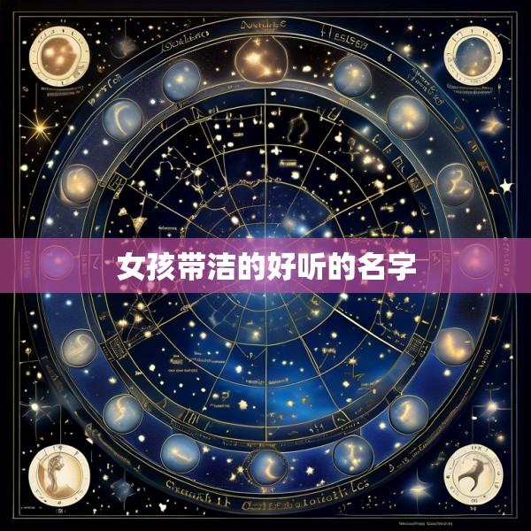 女孩带洁的好听的名字