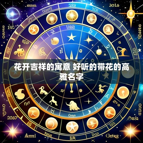花开吉祥的寓意 好听的带花的高雅名字