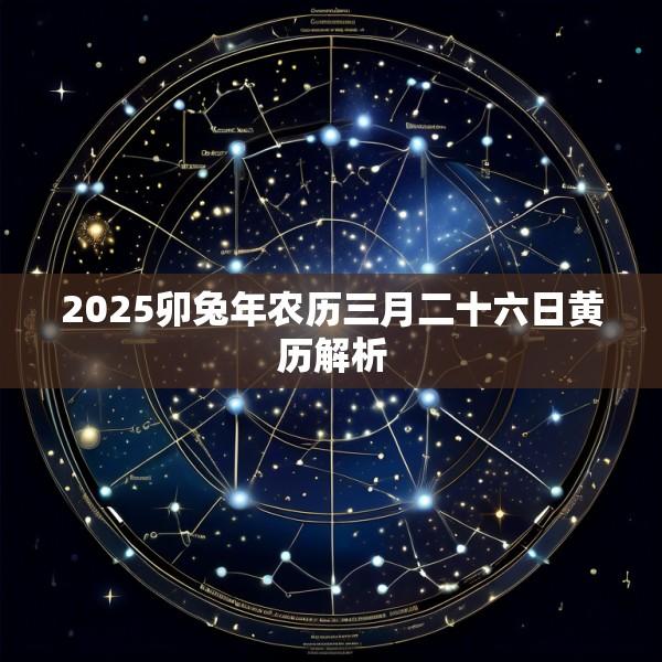 2025卯兔年农历三月二十六日黄历解析