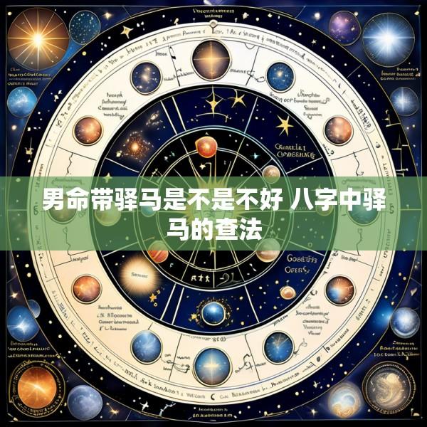 男命带驿马是不是不好 八字中驿马的查法