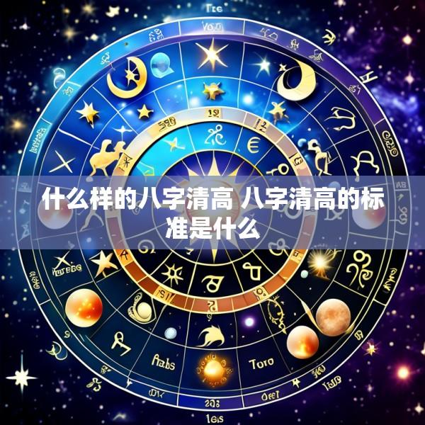 什么样的八字清高 八字清高的标准是什么