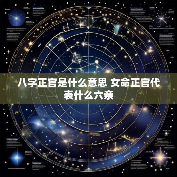 八字正官是什么意思 女命正官代表什么六亲