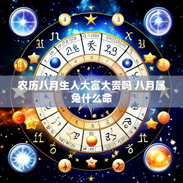 农历八月生人大富大贵吗 八月属兔什么命
