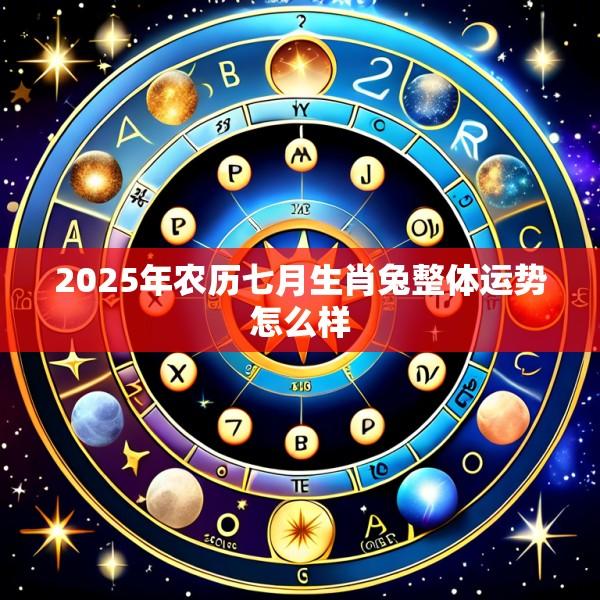 2025年农历七月生肖兔整体运势怎么样