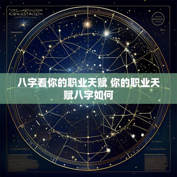 八字看你的职业天赋 你的职业天赋八字如何