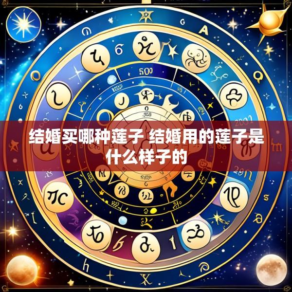 结婚买哪种莲子 结婚用的莲子是什么样子的