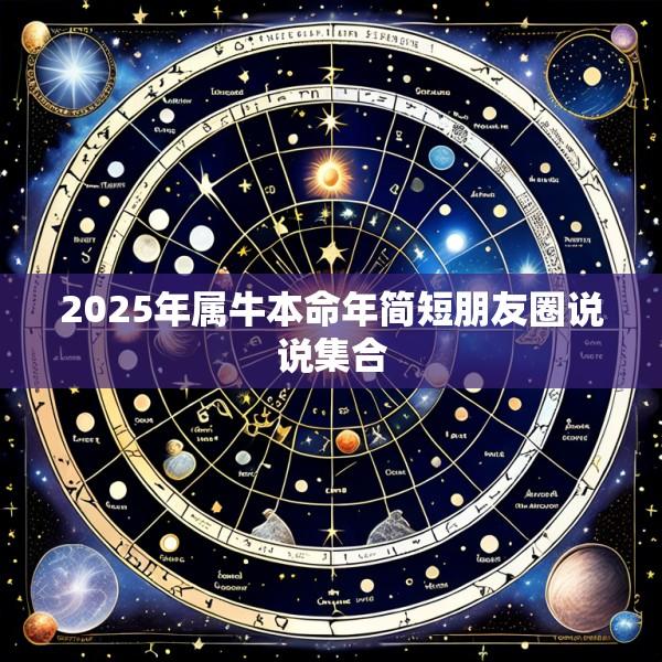 2025年属牛本命年简短朋友圈说说集合