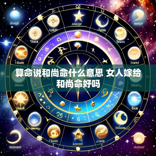 算命说和尚命什么意思 女人嫁给和尚命好吗