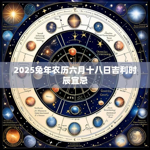 2025兔年农历六月十八日吉利时辰宜忌