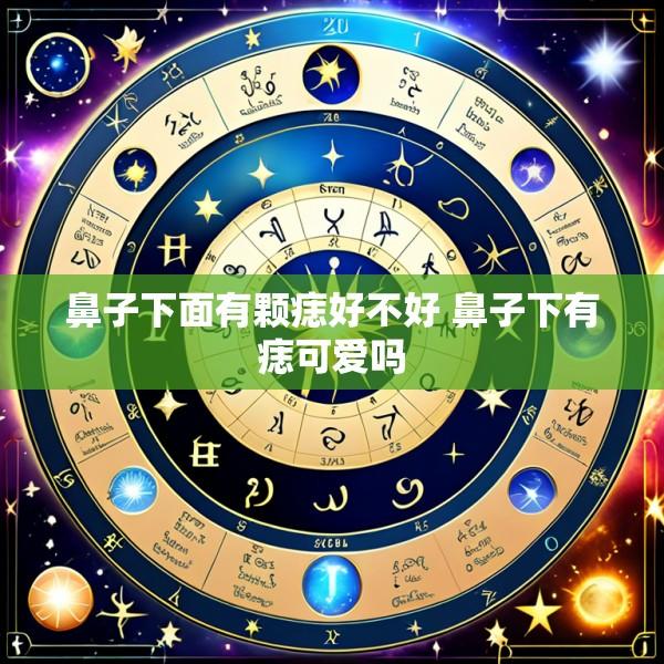鼻子下面有颗痣好不好 鼻子下有痣可爱吗