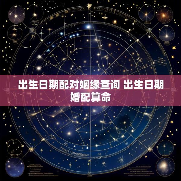 出生日期配对姻缘查询 出生日期婚配算命