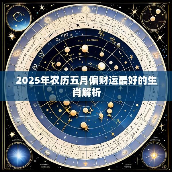 2025年农历五月偏财运最好的生肖解析