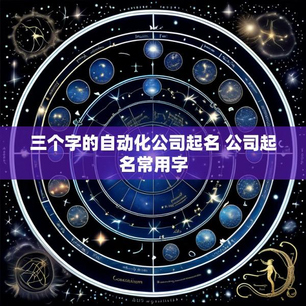 三个字的自动化公司起名 公司起名常用字