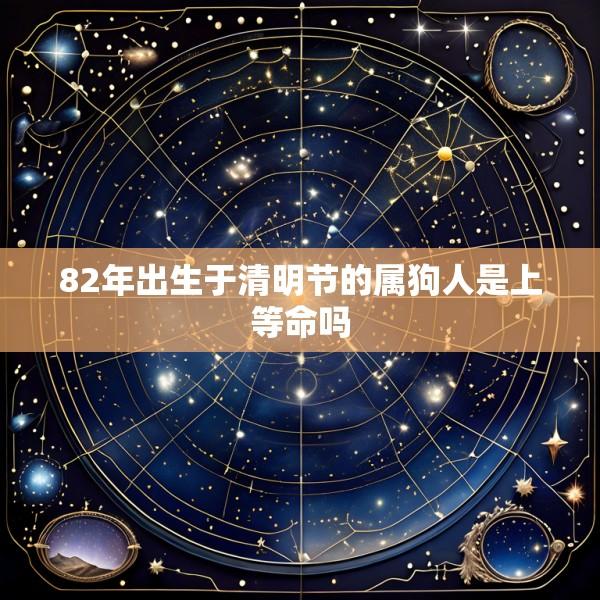 82年出生于清明节的属狗人是上等命吗