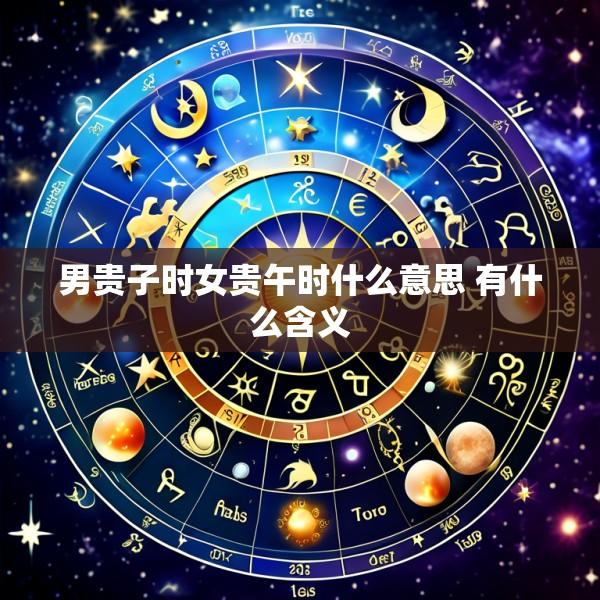 男贵子时女贵午时什么意思 有什么含义