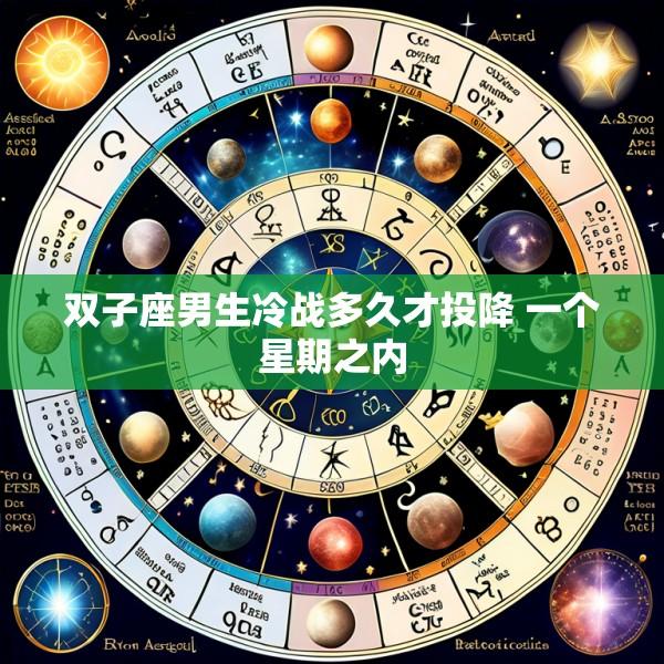 双子座男生冷战多久才投降 一个星期之内