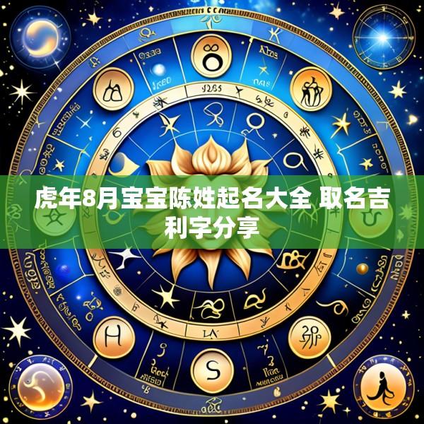 虎年8月宝宝陈姓起名大全 取名吉利字分享