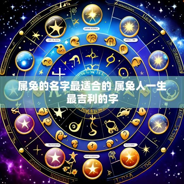 属兔的名字最适合的 属兔人一生最吉利的字