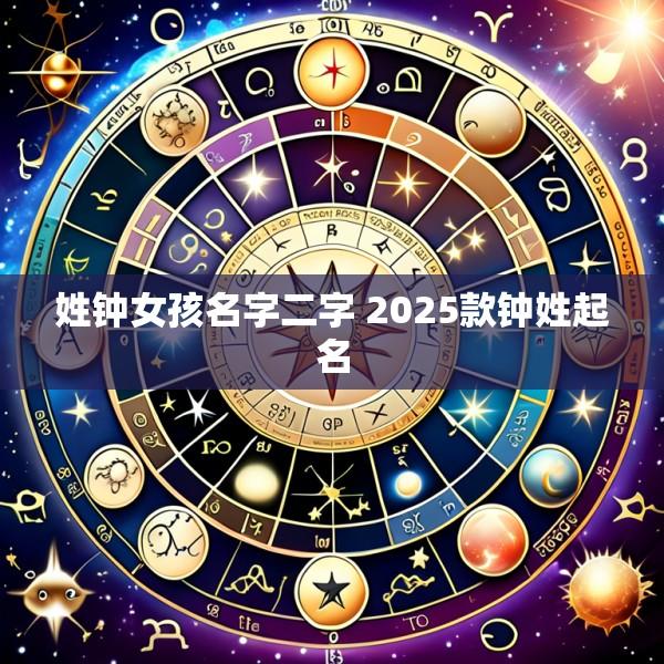 姓钟女孩名字二字 2025款钟姓起名