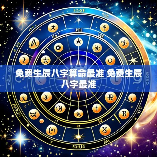 免费生辰八字算命最准 免费生辰八字最准