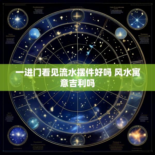 一进门看见流水摆件好吗 风水寓意吉利吗