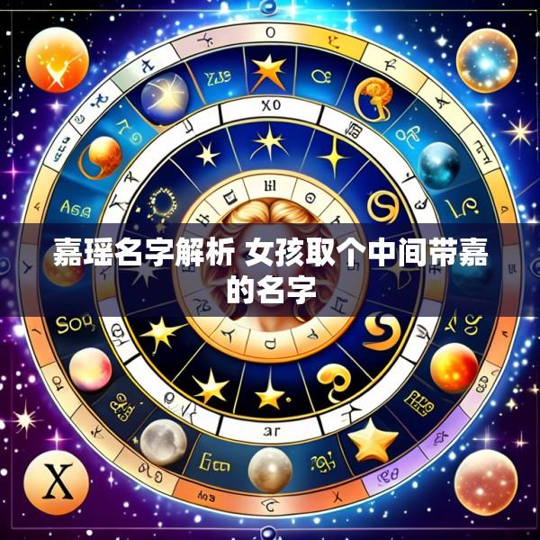 嘉瑶名字解析 女孩取个中间带嘉的名字