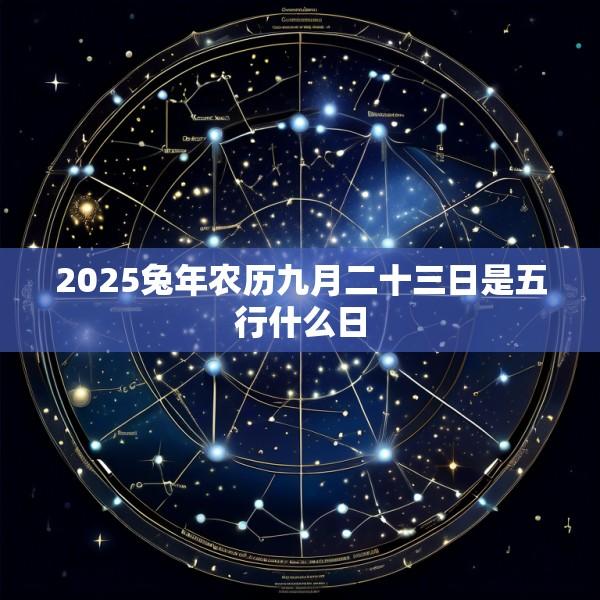 2025兔年农历九月二十三日是五行什么日