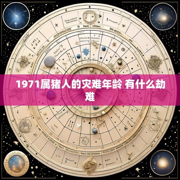 1971属猪人的灾难年龄 有什么劫难