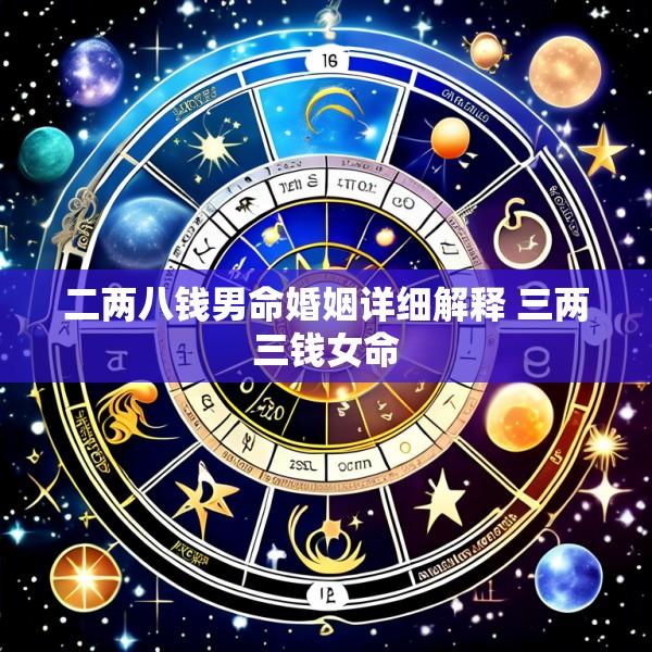 二两八钱男命婚姻详细解释 三两三钱女命