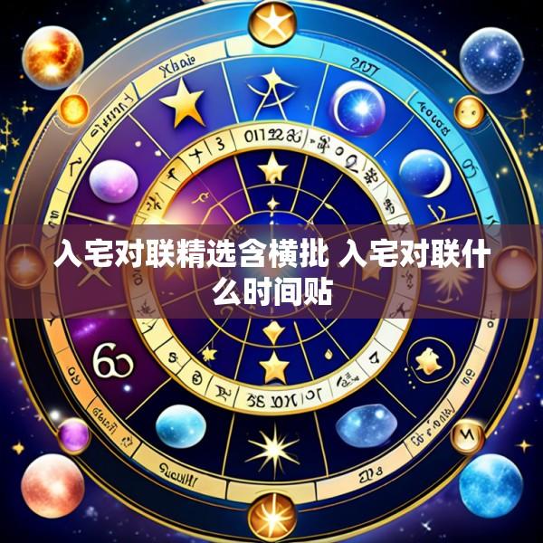 入宅对联精选含横批 入宅对联什么时间贴