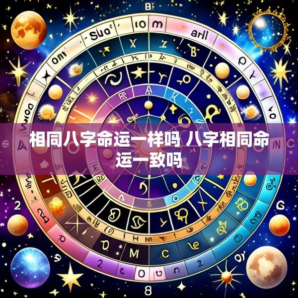相同八字命运一样吗 八字相同命运一致吗