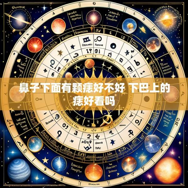 鼻子下面有颗痣好不好 下巴上的痣好看吗