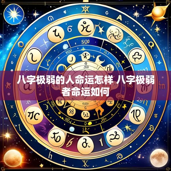 八字极弱的人命运怎样 八字极弱者命运如何
