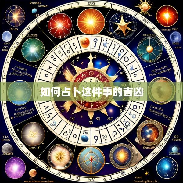 如何占卜这件事的吉凶