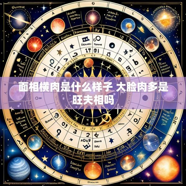 面相横肉是什么样子 大脸肉多是旺夫相吗