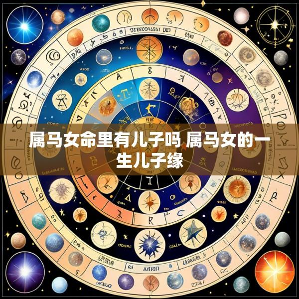 属马女命里有儿子吗 属马女的一生儿子缘