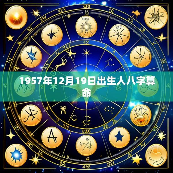 1957年12月19日出生人八字算命