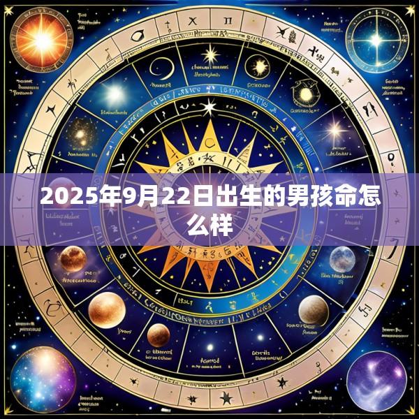 2025年9月22日出生的男孩命怎么样