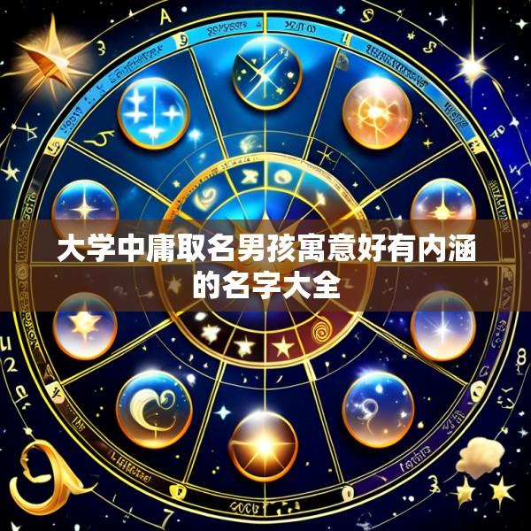 大学中庸取名男孩寓意好有内涵的名字大全