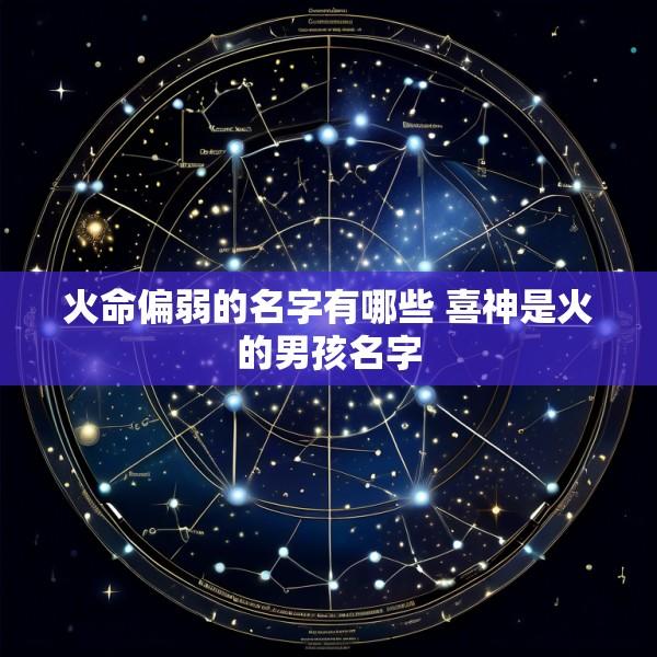 火命偏弱的名字有哪些 喜神是火的男孩名字